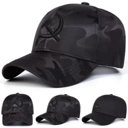 Unisex Hammer and Sickle Embroidery Baseball Caps Spring Autumn Outdoor Adjustable Casual Hats Sunscreen Hat Sports Cap