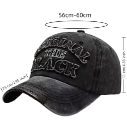Unisex Vintage Baseball Cap Washed Cotton Hats For Men Women Casual BLACK Letter Embroidery Cap Outdoor Sports Cap