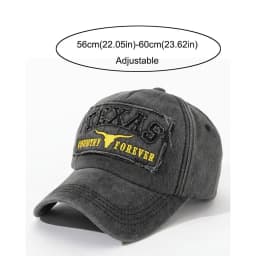 Fashion Letter TEXAS Embroidery Baseball Cap Visor Adjustable Peaked Cap Washed Cotton Baseball Hats For Man Women Unisex