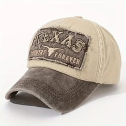 Fashion Letter TEXAS Embroidery Baseball Cap Visor Adjustable Peaked Cap Washed Cotton Baseball Hats For Man Women Unisex