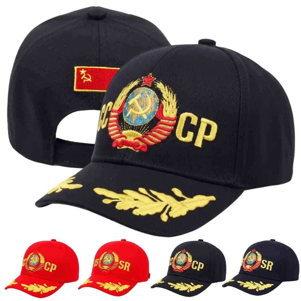 Russian National Emblem CCCP USSR Embroidered Baseball Cap Cotton Adjustable Baseball Hats Snapback Caps For Man Women Unisex