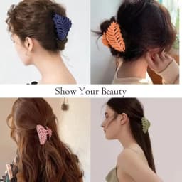 New Korean Matte Solid Color Leaf Claw Clip Crab Hair Claws Ponytail Hairpin for Women Girls Daily use Hair Accessories