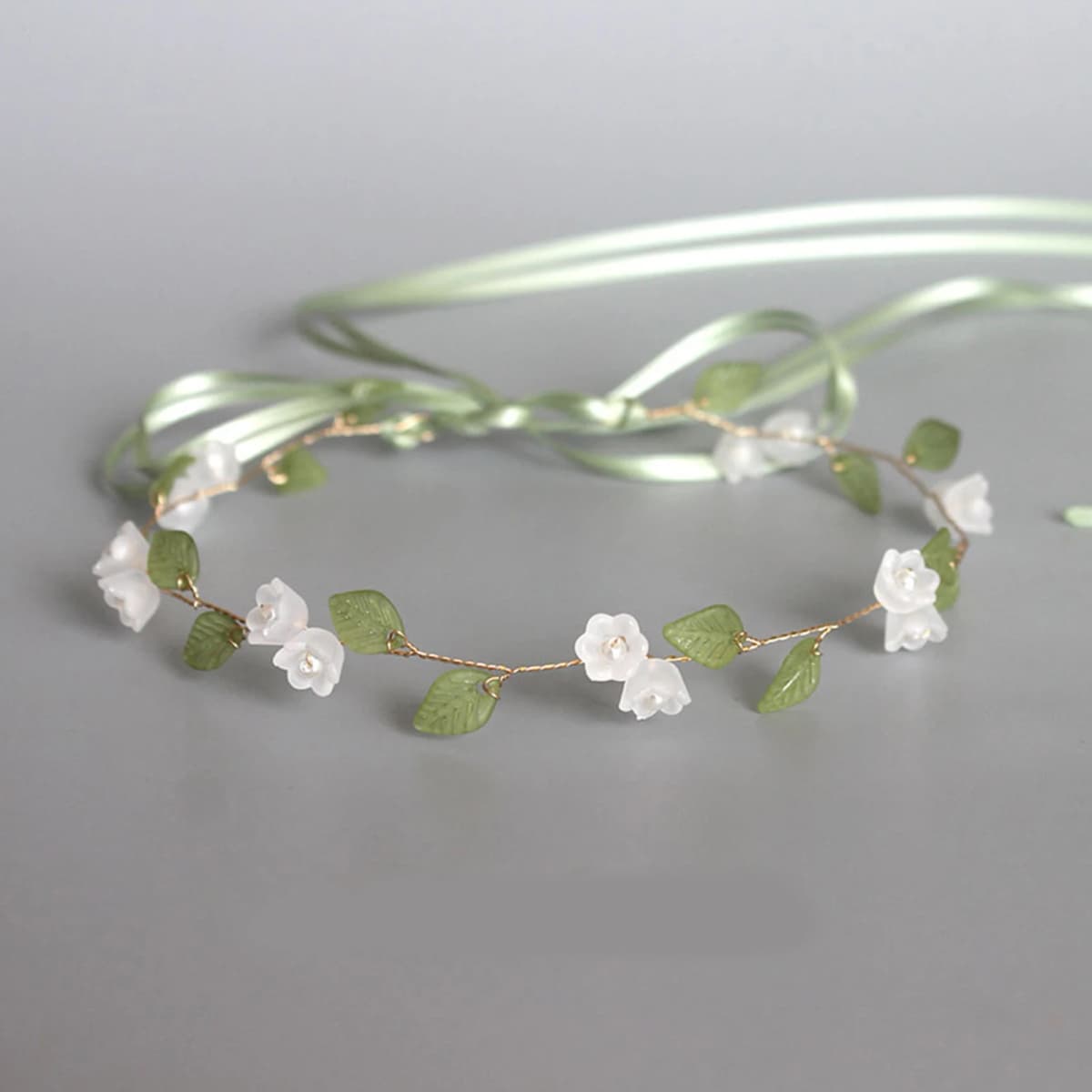 Fresh Flower Leaf Hairbands For Women Fashion Pearl Headband Bridal Wedding Hair Accessories Birthday Party Banquet Hair Hoop