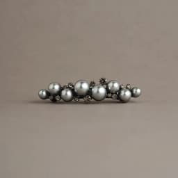Elegant Grey Pearl Rhinestone Hair Clip High-end Women's Back of Head Half-tied Spring Clip Hairpin France Hair Accessories