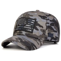 Fashion Patch American Flag Breathable Mesh Baseball Cap Suitable for Men for Outdoor Sports and Sun Protection