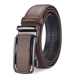 New cross-border men's rubber-injected leather belt, business casual automatic buckle belt, cowhide trouser belt, business belt