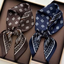 2026 New Paisley Print Silk Scarf for Women Square Hijab Soft Neck Tie Female Fashion Decoration Silk Headscarf 70*70cm Kerchief