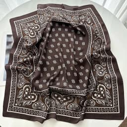 2026 New Paisley Print Silk Scarf for Women Square Hijab Soft Neck Tie Female Fashion Decoration Silk Headscarf 70*70cm Kerchief