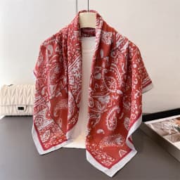 90*90Cm Square Scarf Cotton Linen Feeling Women Headband Shawl Wraps Luxury Hair Band Print Neck Scarves Muslim Hijab Bandana