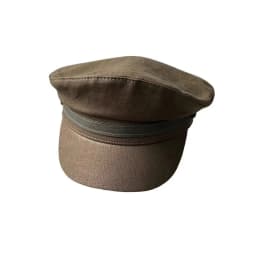 Spring Summer Breathable Linen Navy Style Cap British Wide Brim Peaked Cap Neutral Style Soft Hat for Small Head
