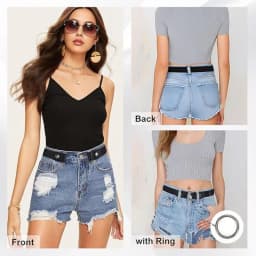 1/2pcs No Buckle Elastic Waist Belt, Invisible, Stretch Adjustable for Jeans & Dresses, Comfort Fit, Universal for Women & Men