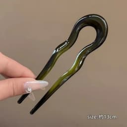 U-Shaped Hair Fork Fashion Tortoiseshell Acetate Acrylic Hairpin Geometric Headwear Hair Sticks Women Girls Hair Accessories