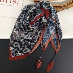Elegant Multi-functional Floral Triangle Scarf cotton Floral Waist Belt Triangle Tie-Dye Women's Necktie Summer