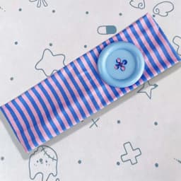 American Hot Girl Trendy Y2K New Original Handmade Headband Summer Dopamine Striped Button Women Hair Accessories