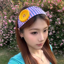 American Hot Girl Trendy Y2K New Original Handmade Headband Summer Dopamine Striped Button Women Hair Accessories