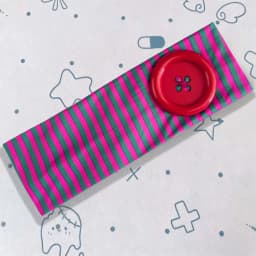 American Hot Girl Trendy Y2K New Original Handmade Headband Summer Dopamine Striped Button Women Hair Accessories