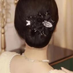 Elegant Flower Diamond Lazy Artifact Magic Hair Clip Mesh Hair Twist Bun Maker Lazy Hair Tie Hair Accessories