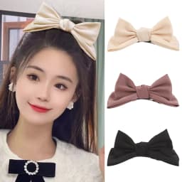 Korean Princess Hairpin 3D Bow Cute Hair Clips Ribbon Barrettes Girls Sauna Wear Women Hair Accessories Spring