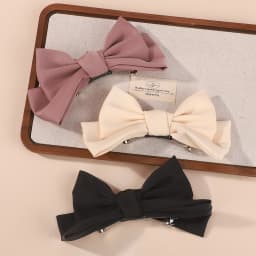Korean Princess Hairpin 3D Bow Cute Hair Clips Ribbon Barrettes Girls Sauna Wear Women Hair Accessories Spring