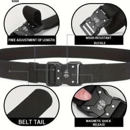 High Quality Tactical Belt for Men Fashionable Business Trend Outdoor Sports Canvas Breathable and Wear-Resistant Belt for Men