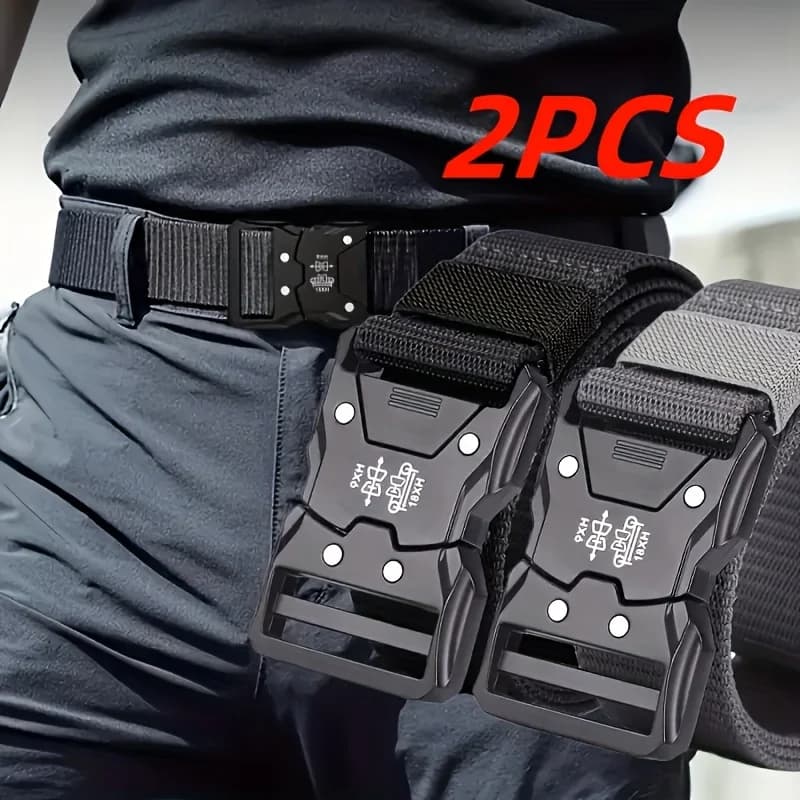 High Quality Tactical Belt for Men Fashionable Business Trend Outdoor Sports Canvas Breathable and Wear-Resistant Belt for Men