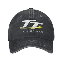 Isle of Man TT Motorcycle Race Logo Men Women Baseball Caps  Distressed Denim Hats Cap Classic Outdoor Fit Snapback Cap