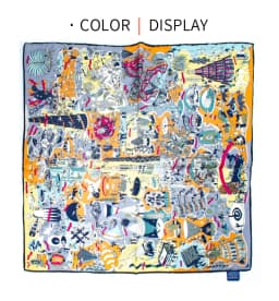 Women's 65cm Square Scarf 30% Silk 70% Wool Blend Whimsical Fantasy Print Soft Warm Breathable Luxury Fashion Accessory