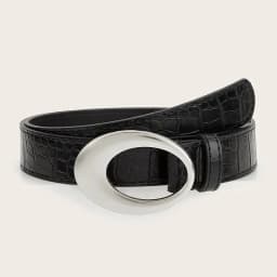 Women's American Retro Crocodile Belt, Oval Metal Buckle, Multi-color, For Jeans, Must-have For Vintage Outfits