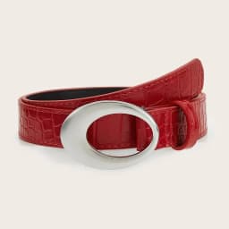 Women's American Retro Crocodile Belt, Oval Metal Buckle, Multi-color, For Jeans, Must-have For Vintage Outfits