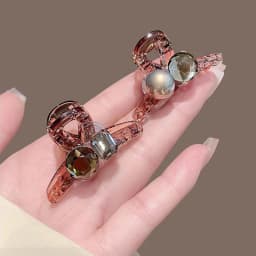 Elegant Bow Shark Clip Fashion Back Of Head Hair Clip Vintage Ponytail Fixed Hairgrips For Woman Simple Hollow Geometry Hairpin