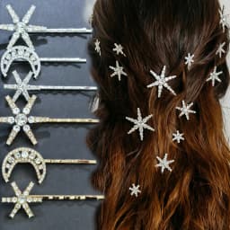 Crystal Star Hair Clip Pins For Bridal Women Girls Fashion Metal Hairpins Wedding Barrettes Bride Decorate Hair Accessories