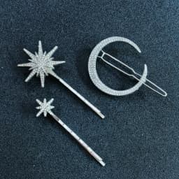 Crystal Star Hair Clip Pins For Bridal Women Girls Fashion Metal Hairpins Wedding Barrettes Bride Decorate Hair Accessories