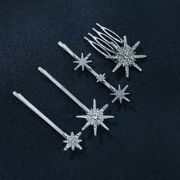 Crystal Star Hair Clip Pins For Bridal Women Girls Fashion Metal Hairpins Wedding Barrettes Bride Decorate Hair Accessories