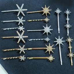 Crystal Star Hair Clip Pins For Bridal Women Girls Fashion Metal Hairpins Wedding Barrettes Bride Decorate Hair Accessories