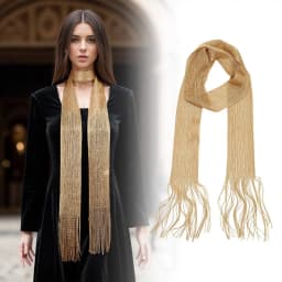 Fashion Thin Long Tassel Scarf Vintage Retro Scarf Headband Luxury Brand Designer Multi-purpose Neckwear Scarf