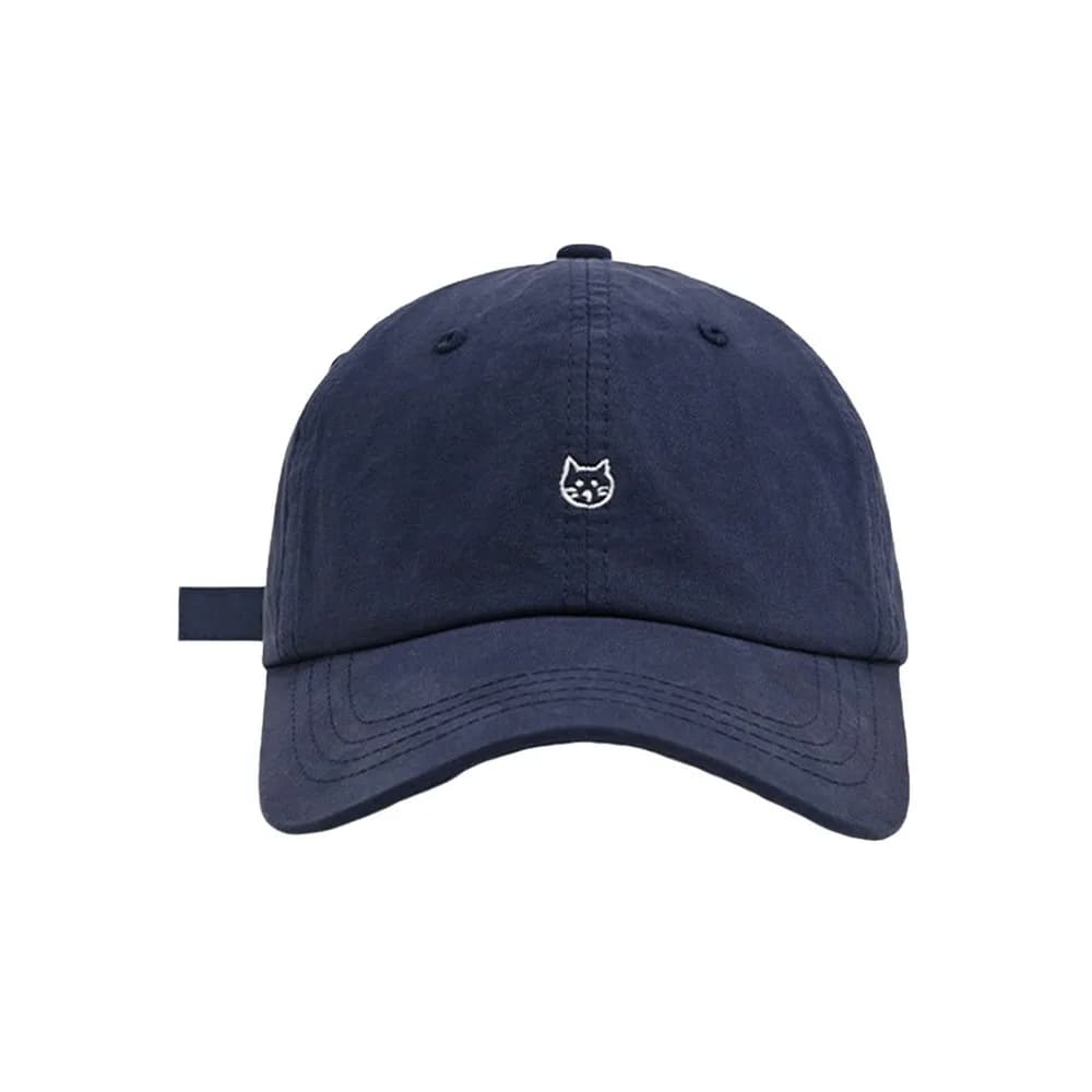 Fashion Embroidery Baseball Cap Cartoon Cat Breathable Sunshade Hat Adjustable Summer Cap
