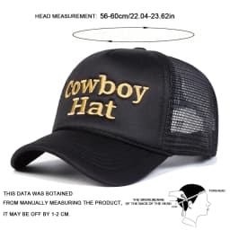 Unisex Cowboy Hat Letter Embroidery Baseball Net Caps Spring Summer Outdoor Sunscreen Hat Adjustable Casual Trucker Hats