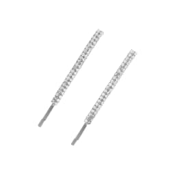 2pcs Metal Rhinestone Hair Clips For Wedding Party Simple Bridal Hairpins Fashion Alloy Bobby-Pin Set Marriage Diamond Barrettes