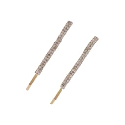 2pcs Metal Rhinestone Hair Clips For Wedding Party Simple Bridal Hairpins Fashion Alloy Bobby-Pin Set Marriage Diamond Barrettes