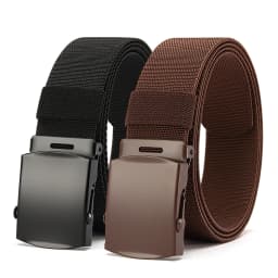 New Golf Sports Elastic Belt Tactical Belt Metal Automatic Buckle Tough Stretch Nylon Men Military Belt 125CM