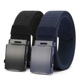 New Golf Sports Elastic Belt Tactical Belt Metal Automatic Buckle Tough Stretch Nylon Men Military Belt 125CM