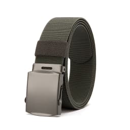 New Golf Sports Elastic Belt Tactical Belt Metal Automatic Buckle Tough Stretch Nylon Men Military Belt 125CM