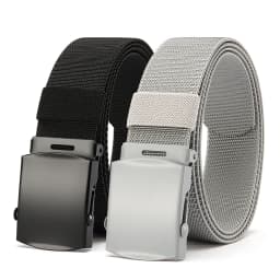 New Golf Sports Elastic Belt Tactical Belt Metal Automatic Buckle Tough Stretch Nylon Men Military Belt 125CM