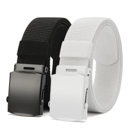 New Golf Sports Elastic Belt Tactical Belt Metal Automatic Buckle Tough Stretch Nylon Men Military Belt 125CM