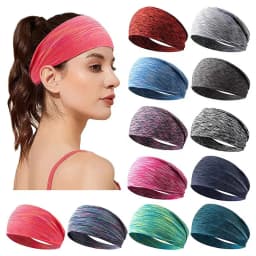 1pc Unisex Non Slip Sweatbands Widened Elastic Yoga Running Moisture Wicking Head Band Colorful High-elastic Headscarf Headband