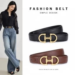 Fashionable Women's Versatile Decoration Jeans with Cowhide Belt; Ladies' High-End Business Fashion in Stock.