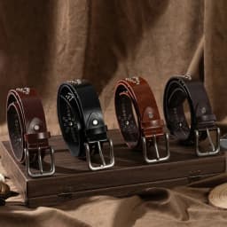 Fashion Rivet Buckle Waist Belt Jeans Style Genuine Leather Jeans Belt Versatile Decorative Belt Men Women