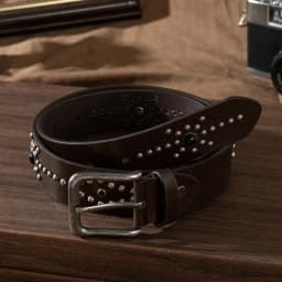 Fashion Rivet Buckle Waist Belt Jeans Style Genuine Leather Jeans Belt Versatile Decorative Belt Men Women