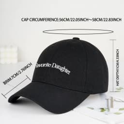 Fun “Favorite Daughter” Embroidered Soft-Peak Baseball Cap: A Stylish, Adjustable Sun Hat Perfect for Shopping and Vacations