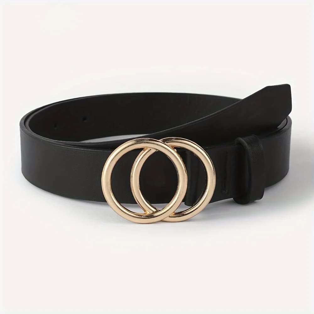 1 Piece of Unisex, Versatile, Simple Belt with Double Loops, Suitable for Casual Daily Wear, Going Out, Shopping, and Leisure